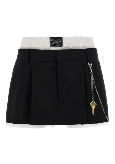 Gona a pantaloncino con catena in nero Alexander Wang - donna